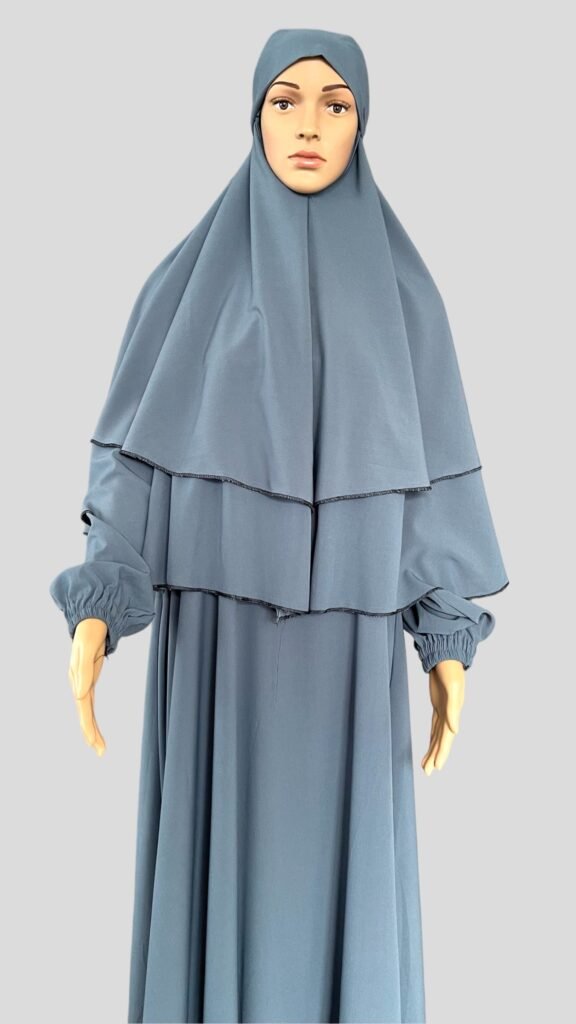 Set hijab sky blue